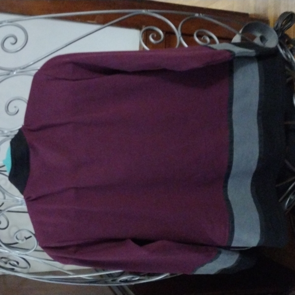 Vintage Draper's & Damon's Burgundy Grey Black Jacket Size PS - Picture 2 of 3